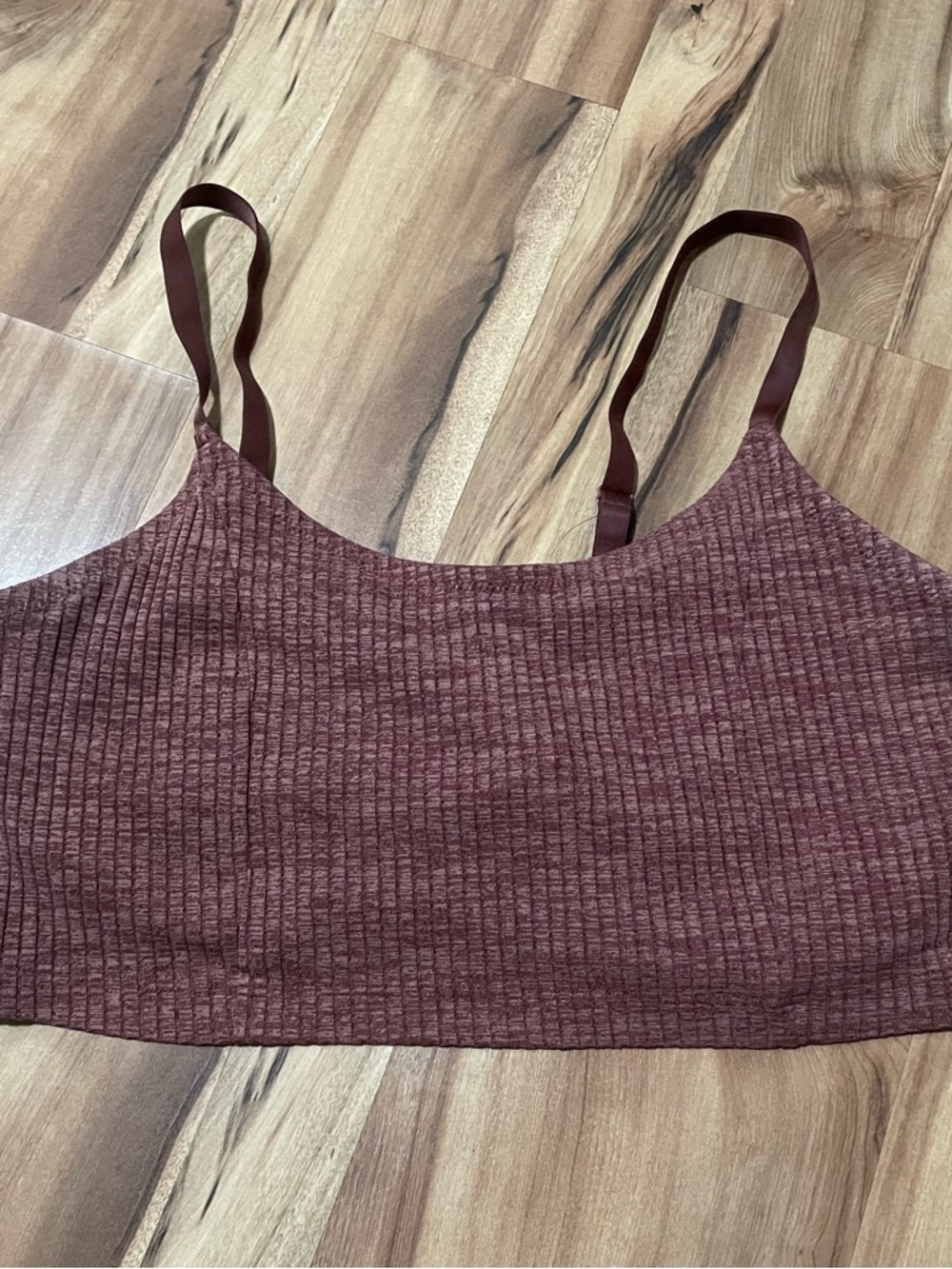 Aerie Ribbed Cami Bralette with Shelf Bra and Adjustable Straps - Size XXL